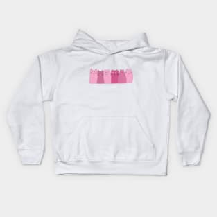 Pink funny cats Kids Hoodie